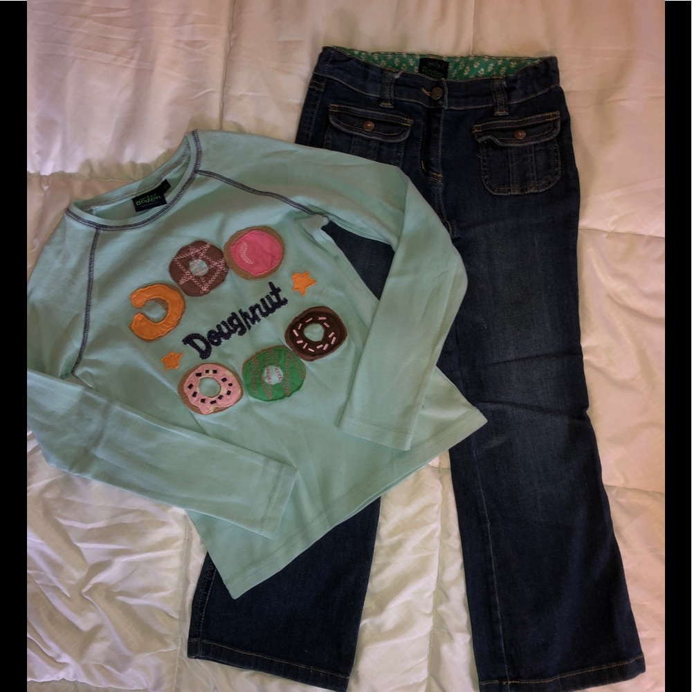 Mini Boden jeans and Donut top outfit sz 8, 9, 10y